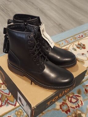 Boundaries Black Men's Lace-Up Combat Boots by Boundaries